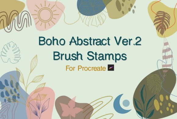 Download Boho Abstract Brush Stamps - Boho Collection