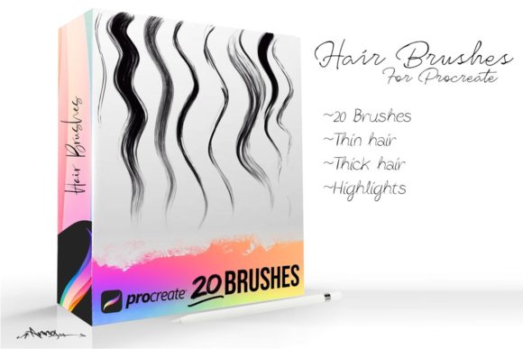 Download Procreate Hair Brushes - Procreate hair Collection