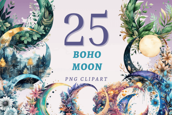 Download Boho Moon PNG Bundle - Boho Collection