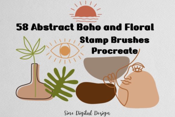 Download Boho and Floral Stamp Brushes Procreate - Boho Collection