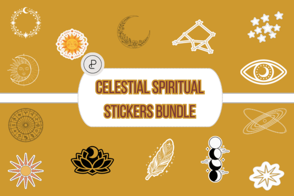 Download Celestial Spiritual Stickers Boho Bundle - Boho Collection