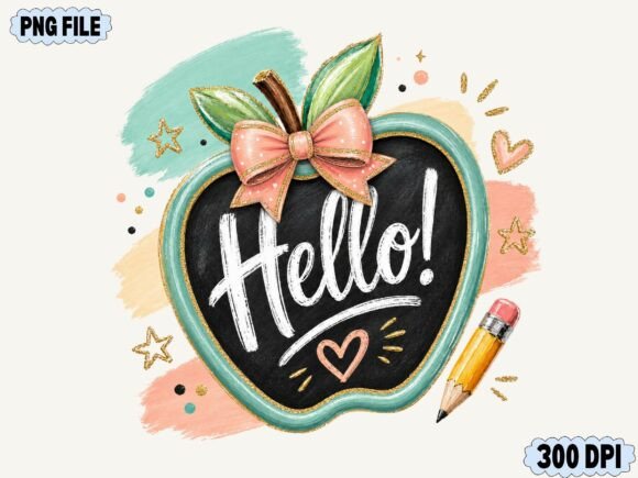Download Hello Apple Pencil PNG Chalkboard SchooL - Apple pencil Collection