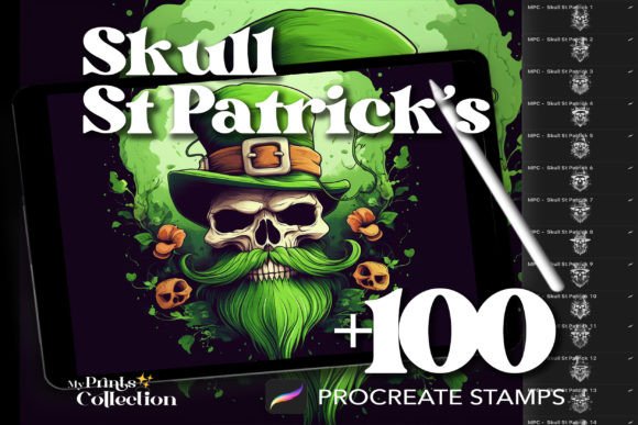 Download 100+ Procreate Skull St Patrick Stamps - Procreate skull Collection
