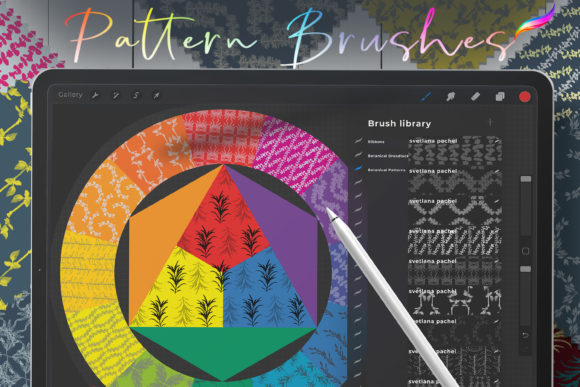 Download Seamless Pattern Brushes for Procreate - Pattern brushes Collection